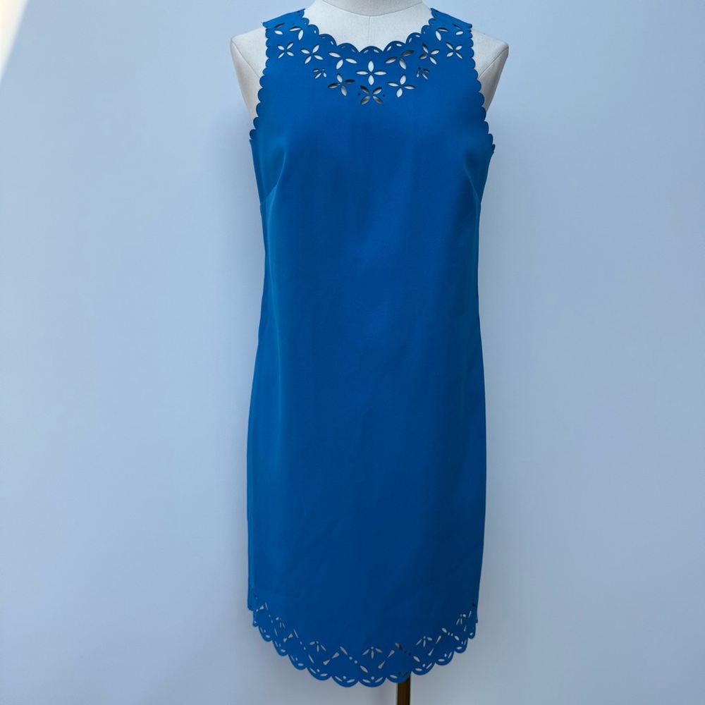 J.Crew Laser Cut Scallops Shift Dress Size 2 - Picture 3 of 10